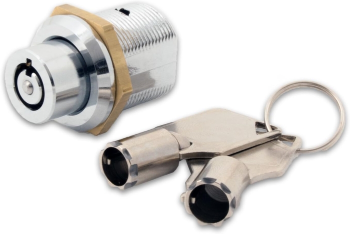 Tubular Push Lock with Chrome Finish, Keyed Alike